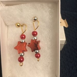 OOAK handmade Christmas earrings